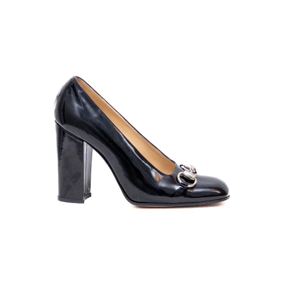 Vintage GUCCI Tom Ford Fall 1995 Iconic Horsebit Pumps – Navy Patent Leather Sz7 - Picture 3 of 12